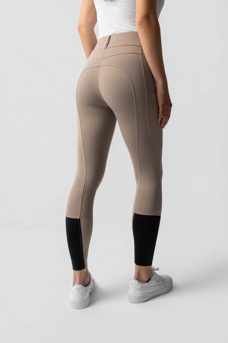 Evelyn pantalon d’équitation femme full grip UPF 50+ Simply taupe 34