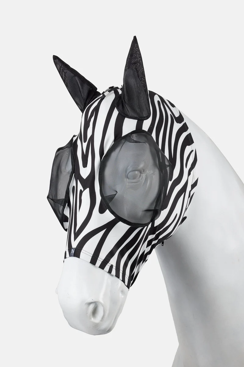 Ibiza Elastic masque anti-mouches avec zip Black/White P