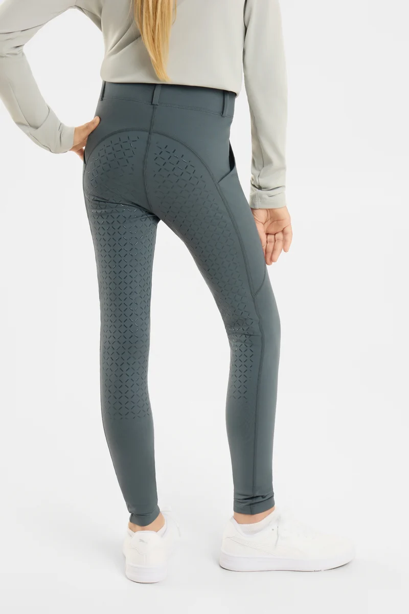 Dea pantalon d’équitation thermo enfant full grip Balsam Green 146-152