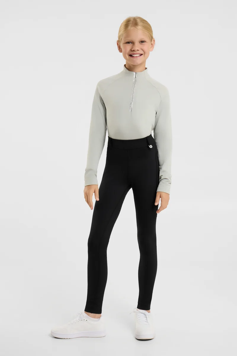 Dea pantalon d’équitation thermo enfant full grip Black 134-140