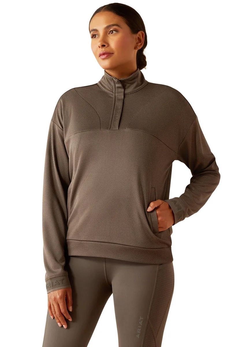 Breathe sweat-shirt pour femme avec 1/2 zip Plum Grey XS