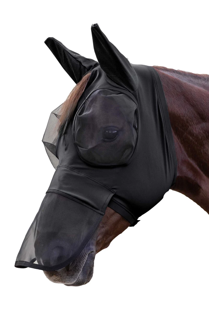 Puck masque anti-mouches avec protection du nez et protection UV Black P