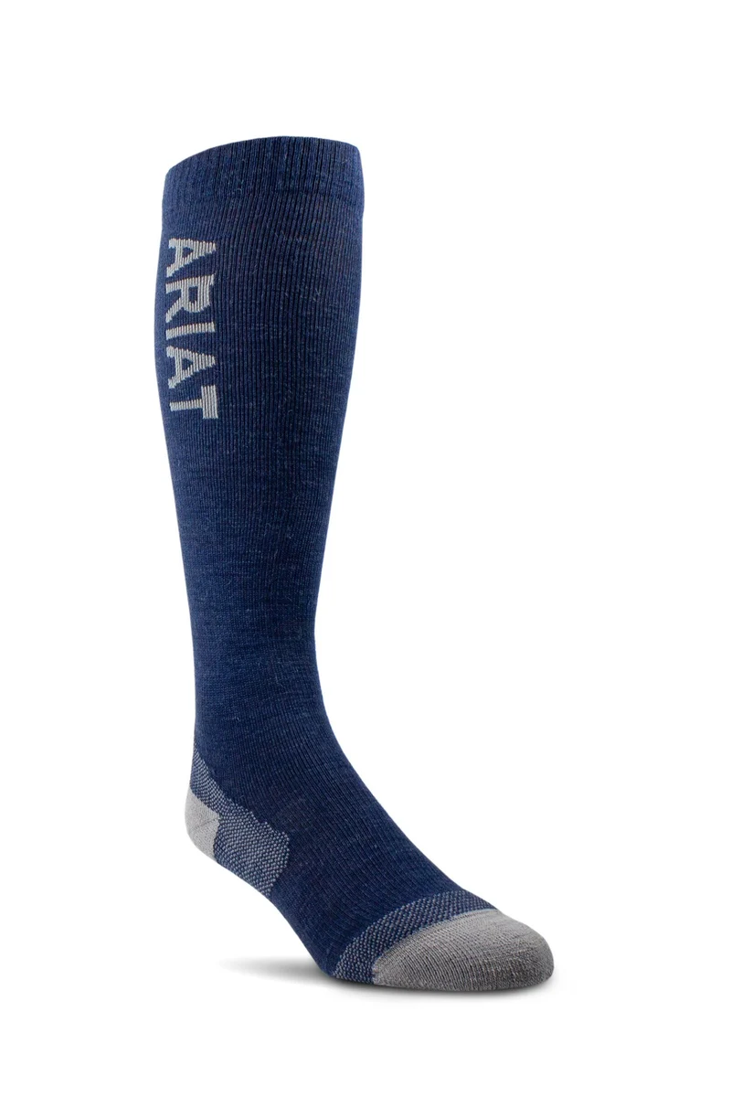 AriatTEK Thaw Merino Chaussettes en mérinos Navy/Heather Grey XS/S