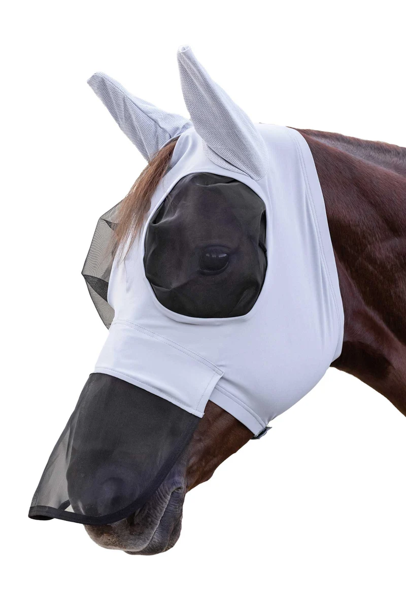 Puck masque anti-mouches avec protection du nez et protection UV Silver Grey C