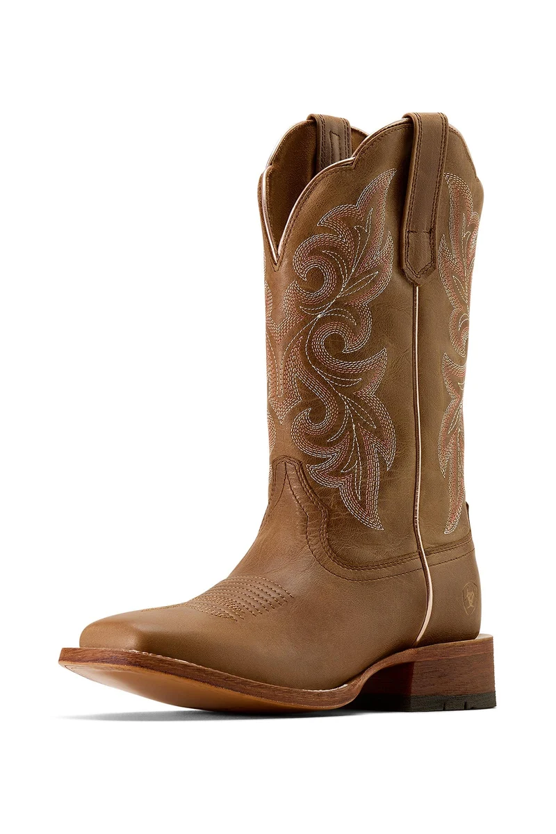 Femme County Lane bottes western à bout carré large Natural Tan 37,5