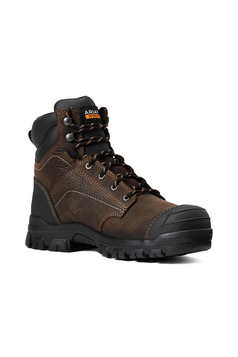Bottes de travail Treadfast 6 imperméables femme à embout acier Dark Brown 38