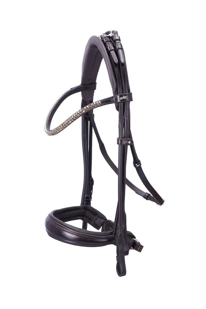 Bella Rose Double Bridle - Isabell Werth Collection espresso/silver C