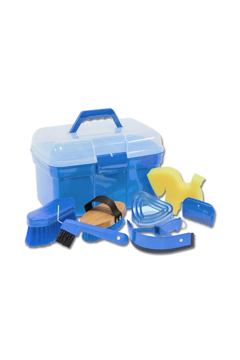 boîte de pansage + kit de soin Azure Blue Taille unique