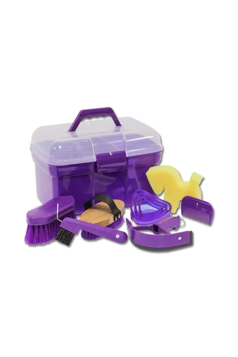 boîte de pansage + kit de soin Lilac Taille unique