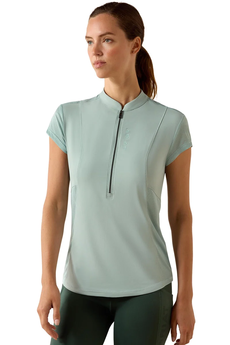 Breathe sous-vêtement technique pour femme avec 1/2 zip Blue Surf S