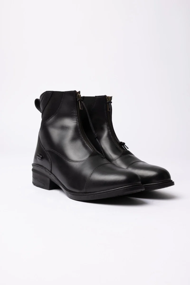 Oldenburg bottines jodhpur en cuir avec fermeture éclair frontale Black 40