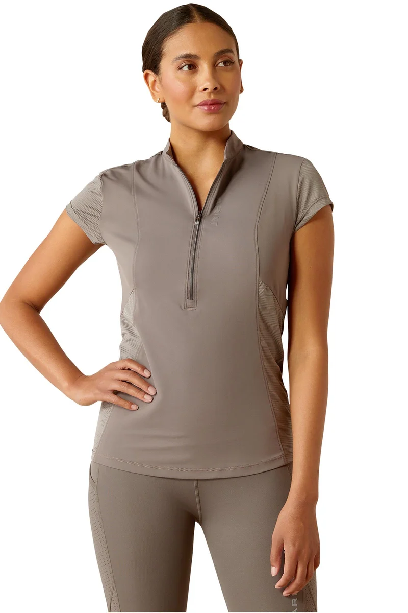 Breathe sous-vêtement technique pour femme avec 1/2 zip Plum Grey L