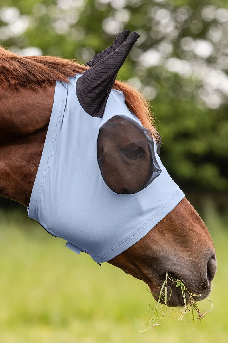 Puck masque anti-mouches avec zip et protection UV Pastel Blue C