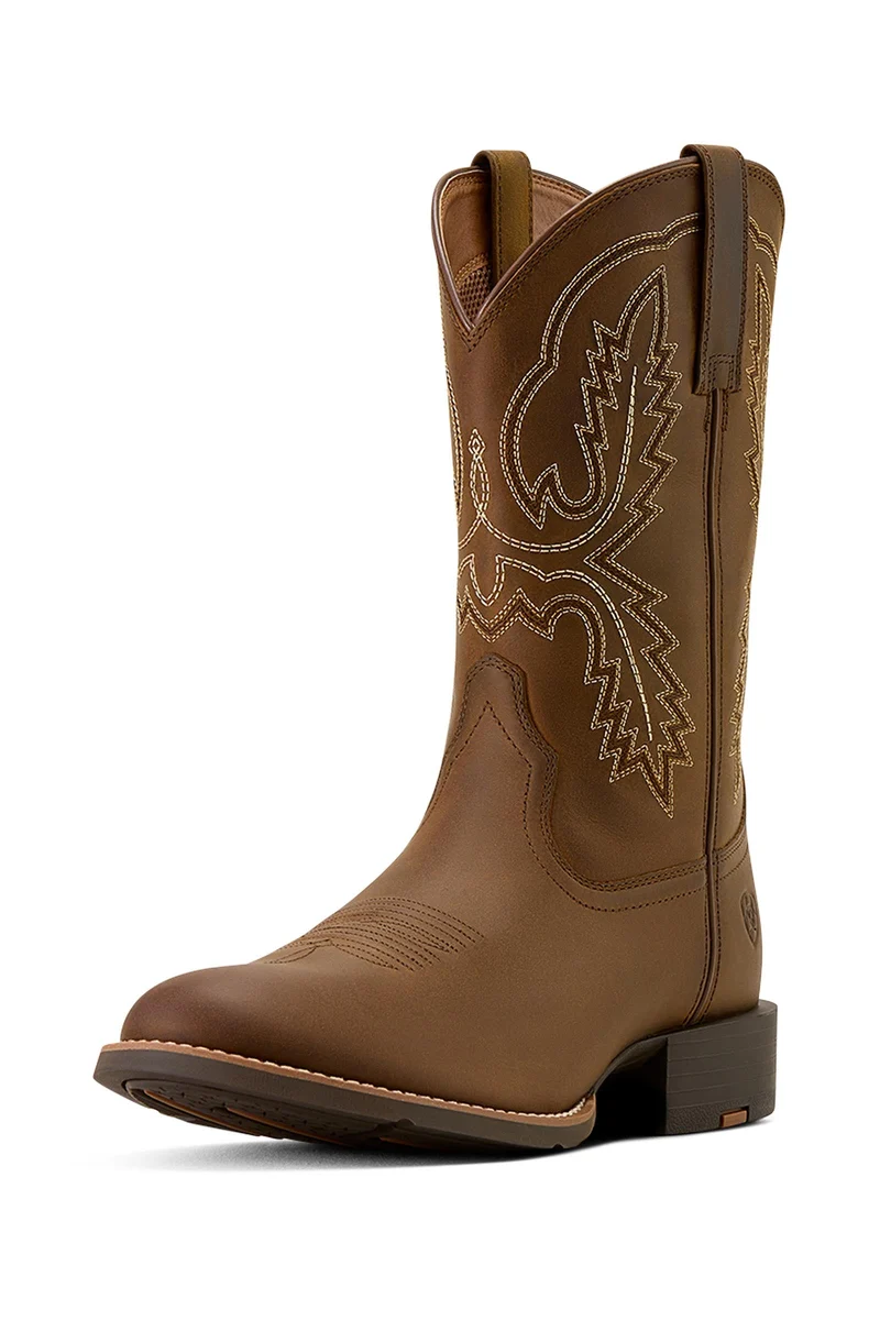 Homme Sport Stratten bottes cowboy à bout large Distressed Brown 45