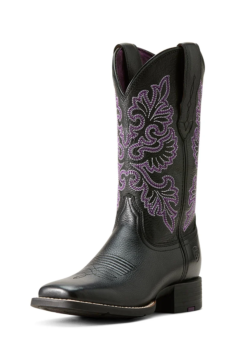 Round Up StretchFit bottes western pour femme Black Deertan 38