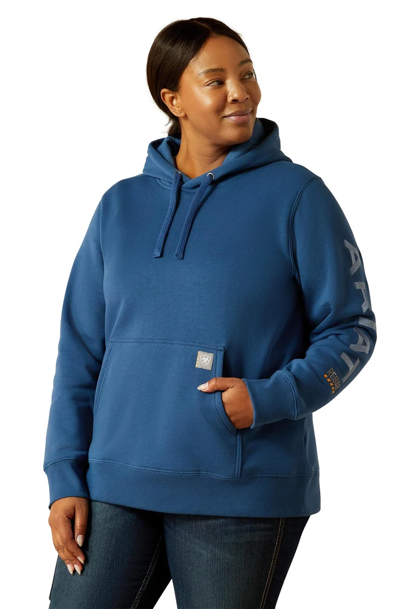 Rebar Sweat à capuche femme avec imprimé Ensign Blue/Endless Sky M