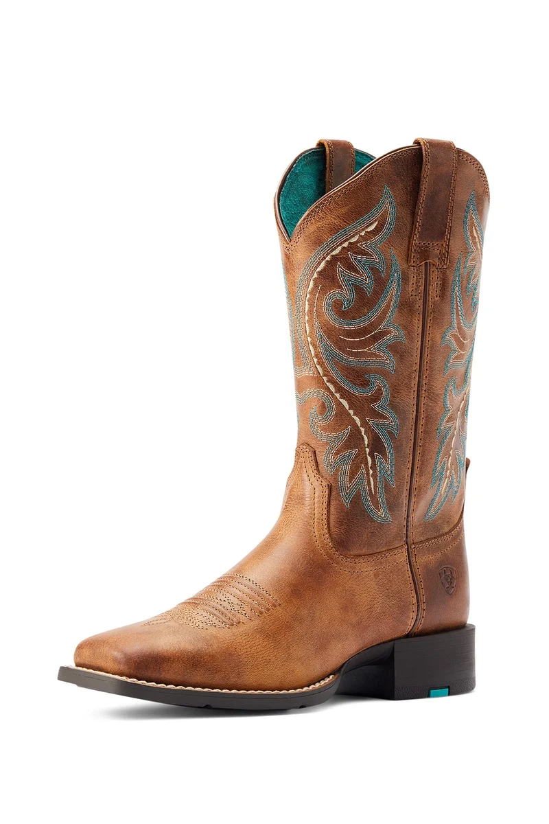 Round Up Back Zip Bottes western femme avec fermeture arrière Dsert Sand 40