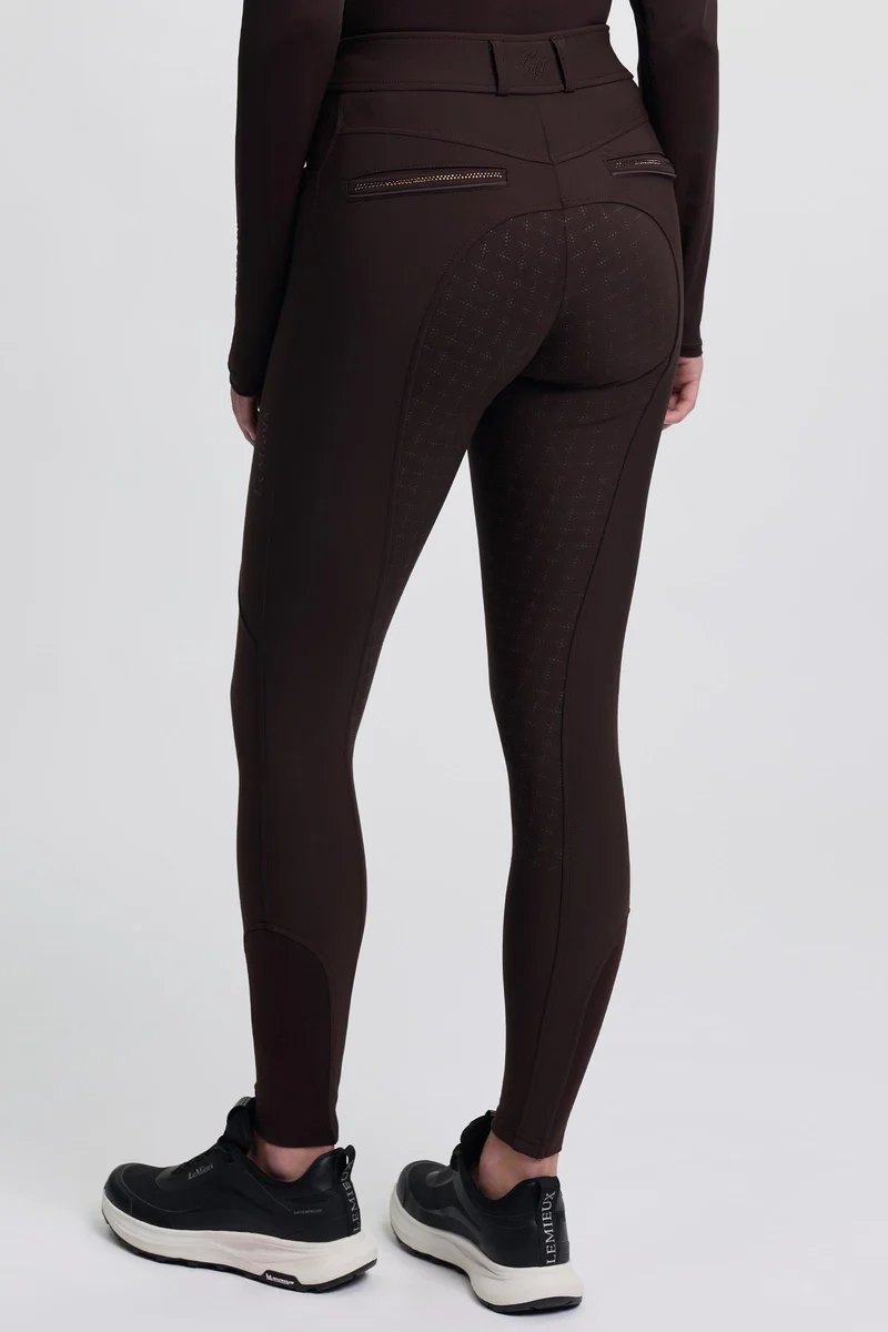 Brilliance pantalon d’équitation femme avec siège intégral Espresso 40