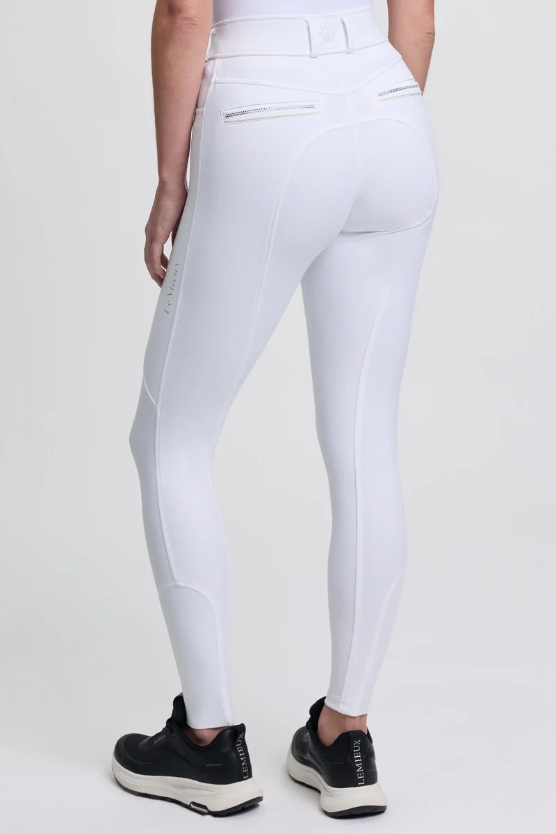 Brilliance pantalon d’équitation femme avec siège intégral White 38