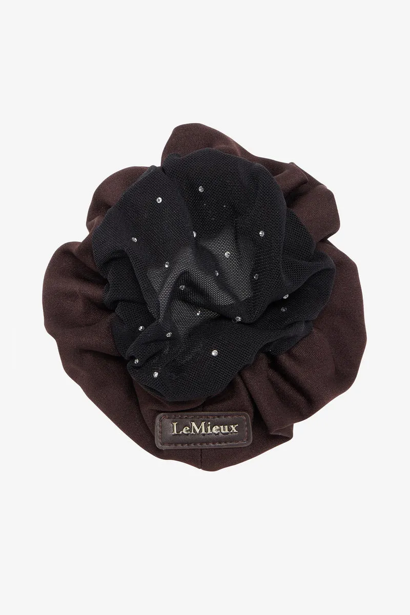 chouchou avec filet à cheveux orné de cristaux Brown/Black Taille unique