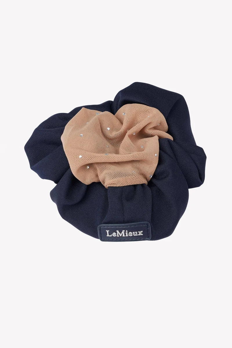 chouchou avec filet à cheveux orné de cristaux Navy/Blonde Taille unique