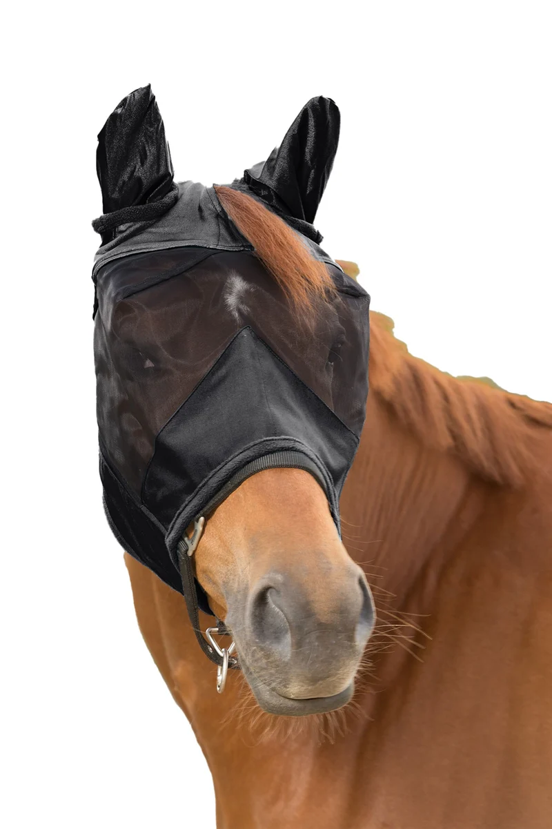 Premium masque anti-mouches avec oreilles Black X-Full