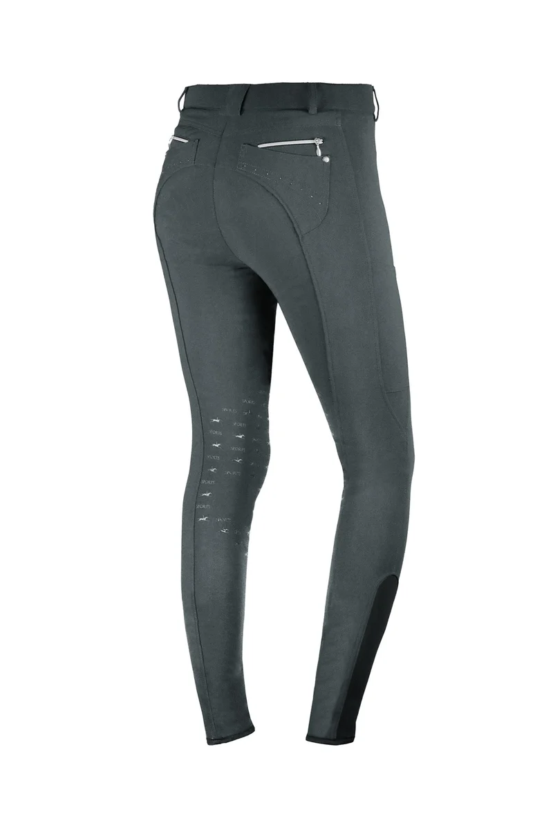 Pantalon d'équitation à basanes Venus, femme Graphite Dark grey 44