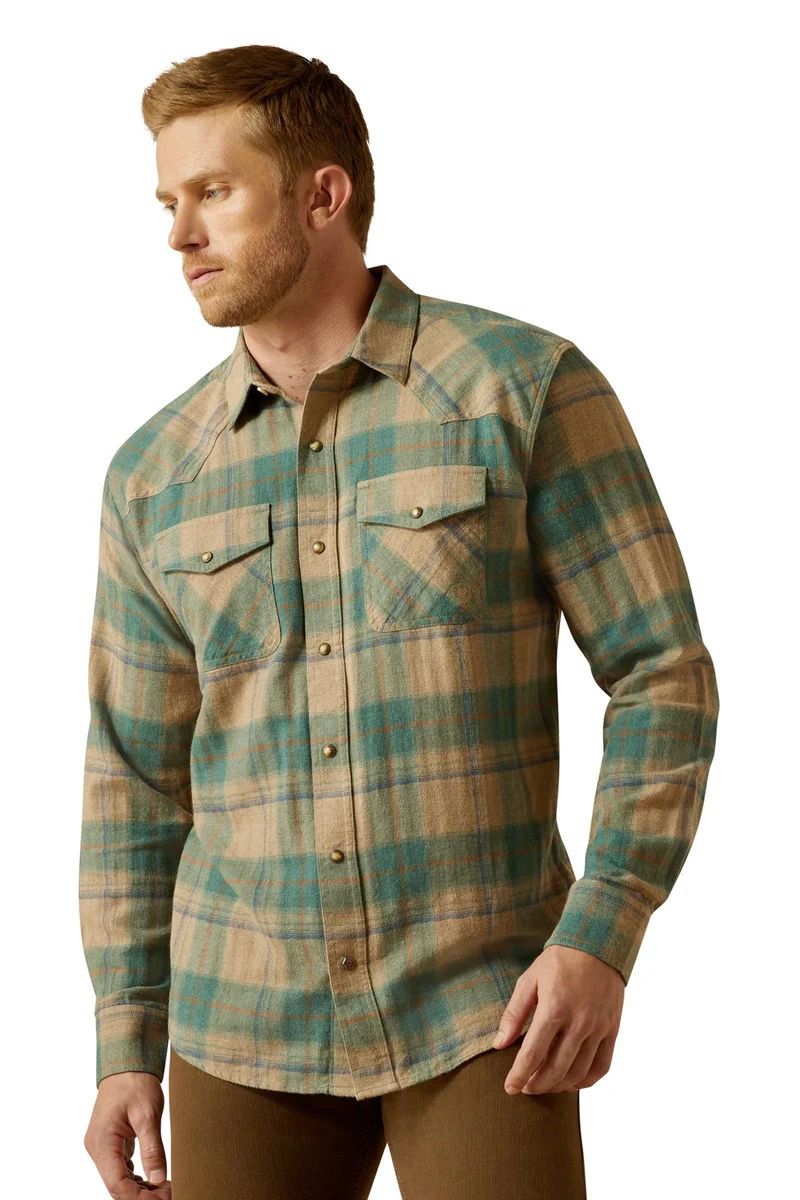 Huxlee Retro Fit Chemise homme Deep Teal L