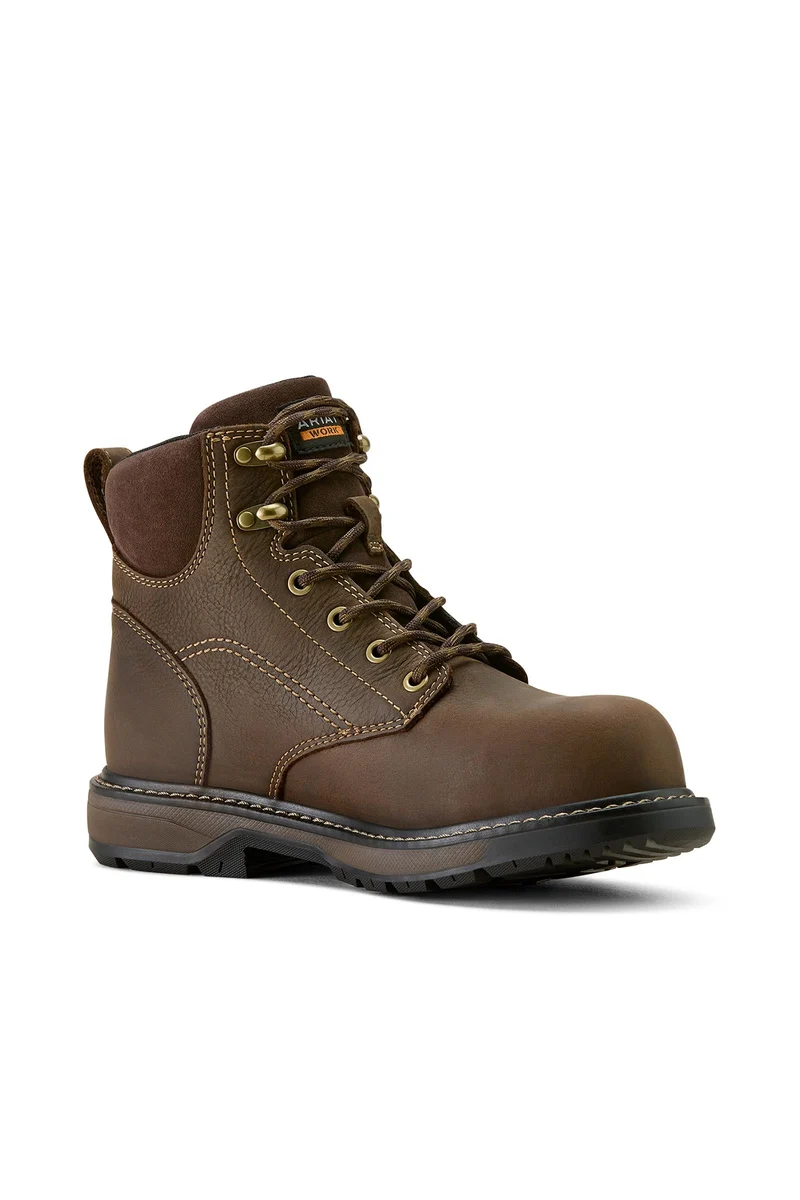 Riveter 6" Bottes de travail imperméables femme avec embout composite Dark Brown 41