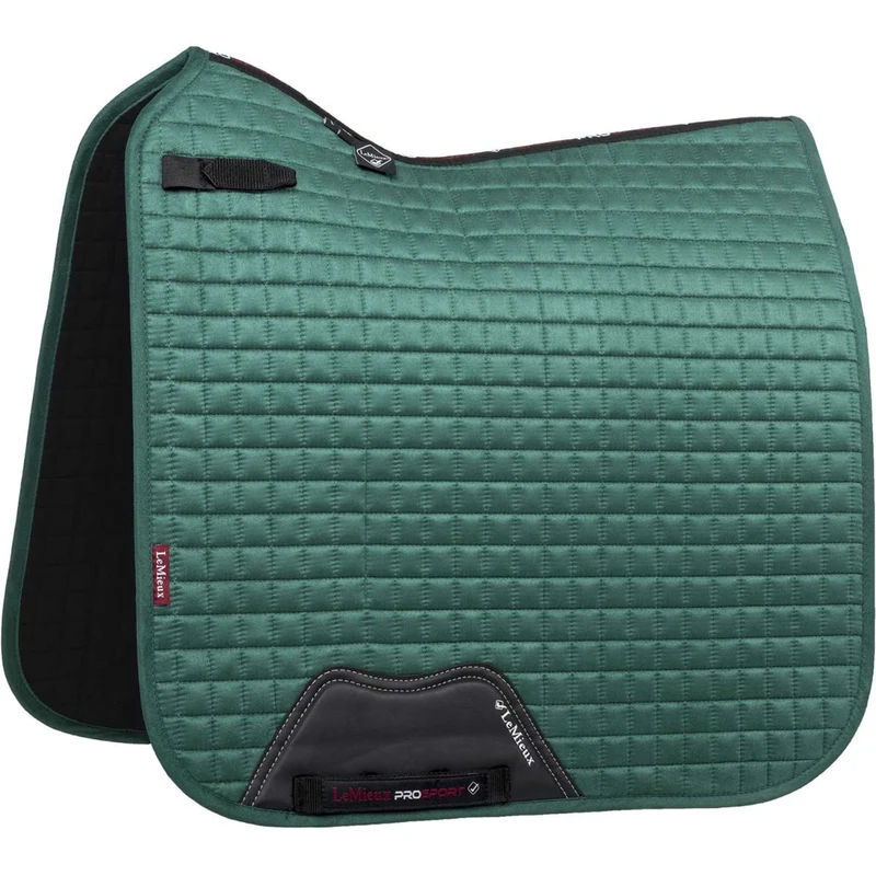 LeMieux Tapis de Selle Luxury Square Dressage Peacock Vert