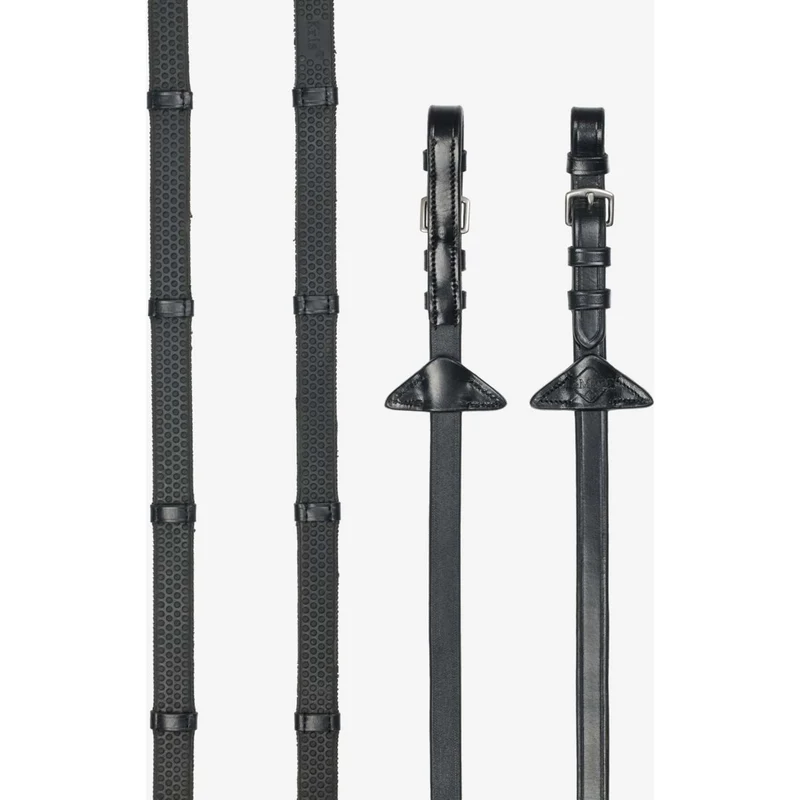 LeMieux Rênes Arika Soft Rubber with Stopper Noir/Argent