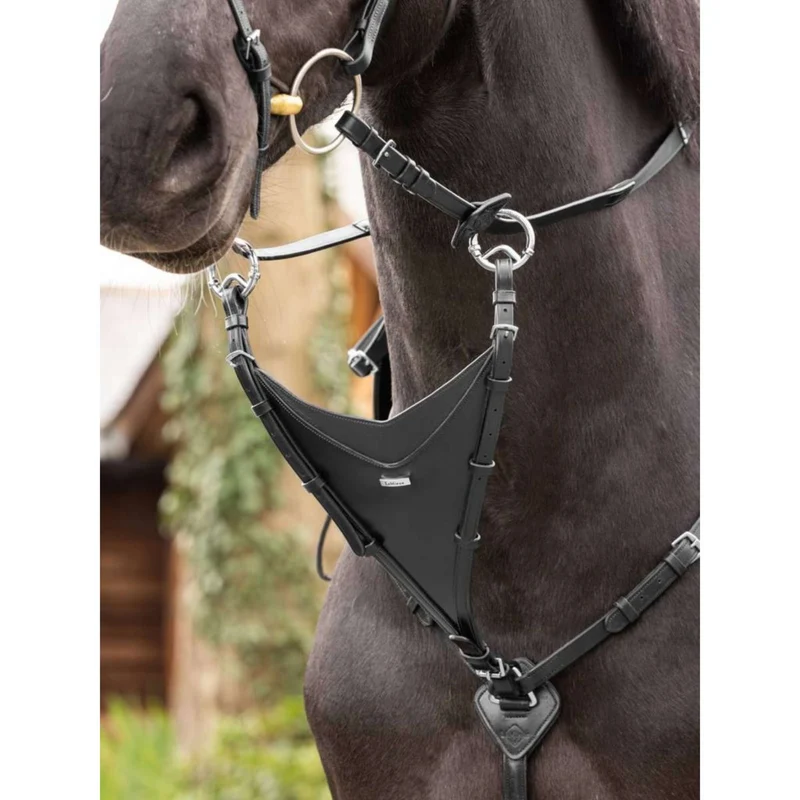 LeMieux Martingale à Fourche Fermée Kudos Noir/Argent