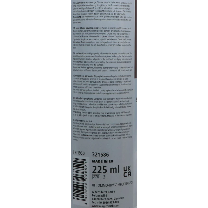 Kerbl Spray Huileux pour Cuir