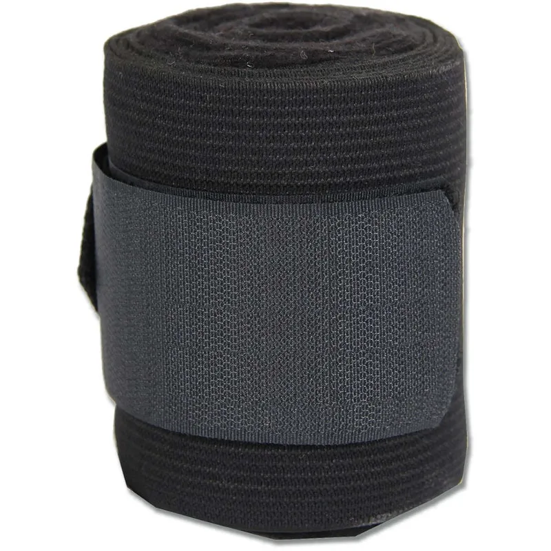 Waldhausen Bandages Elastic/Fleece 4 Pièce Noir