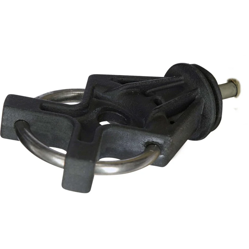 Kerbl Isolateur de Porte X³ Galvanisé 6 Pièces Noir