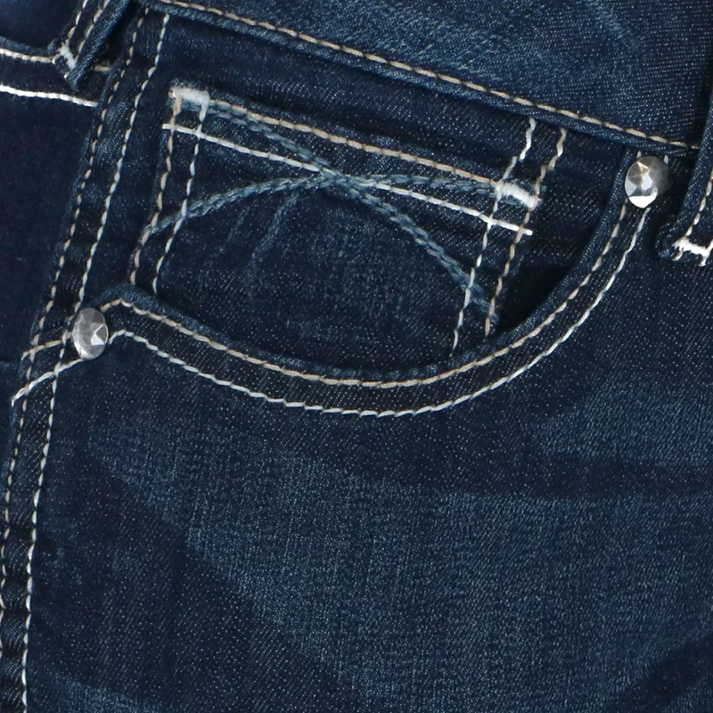 Ariat Western Denim R.E.A.L. Med Rise Skinny Ella Woman's Céleste