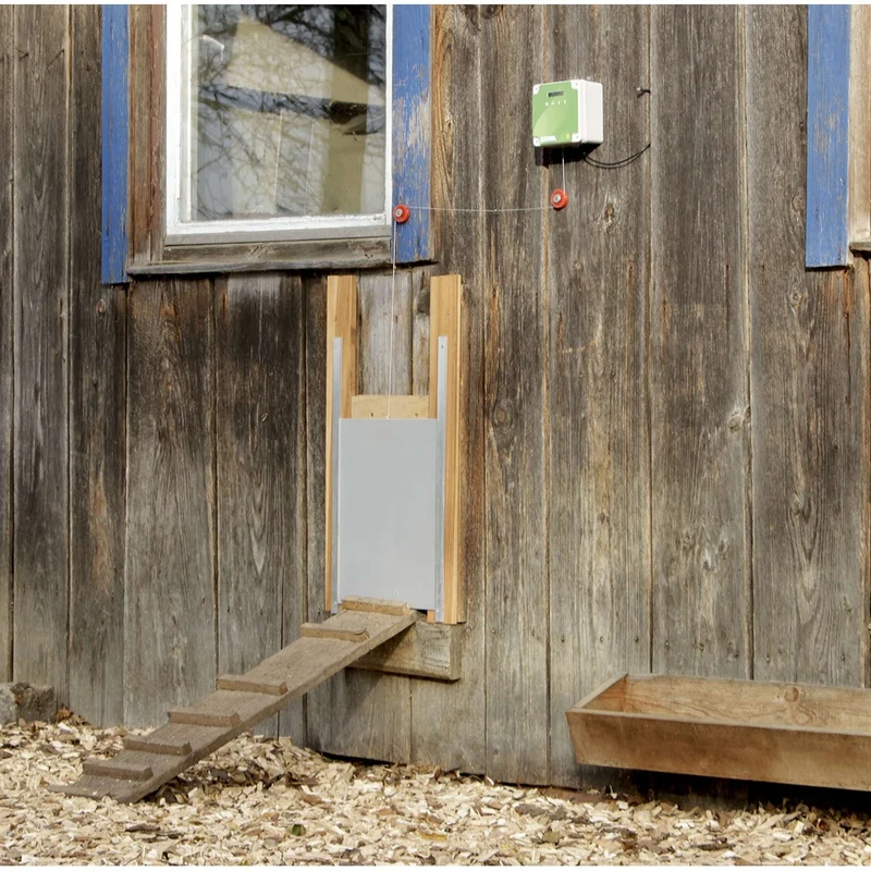 Kerbl Contrôleur Automatique Porte de poulet Gris/Vert