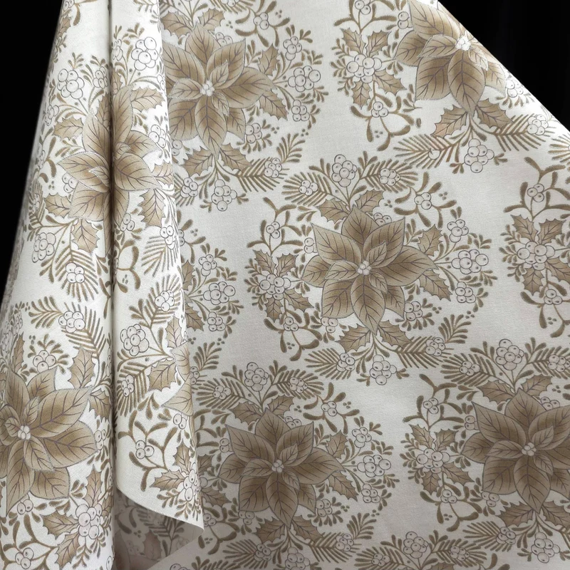 100% Coton | Éclat des Fêtes | Raffinement Festif | Dove | Robert Kaufman