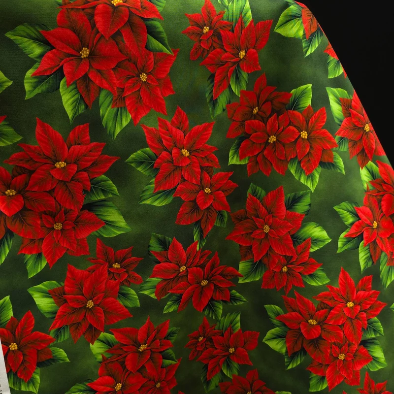 100 % coton | Noël vintage | Vert | Robert Kaufman
