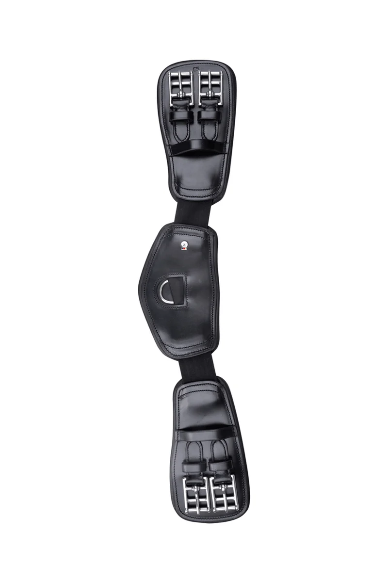 Sangle Courte en Cuir Élastiquée Black 75 cm