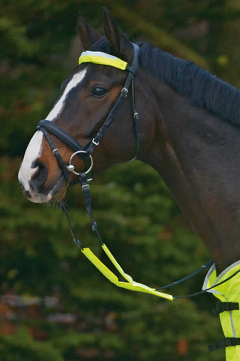 REFLEX Set de housses pour bridons, 3 pièces Neon Yellow Taille unique