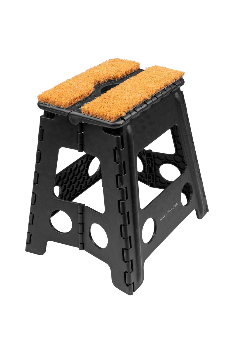 Tabouret Pliant avec Tapis en Coco Black Taille unique