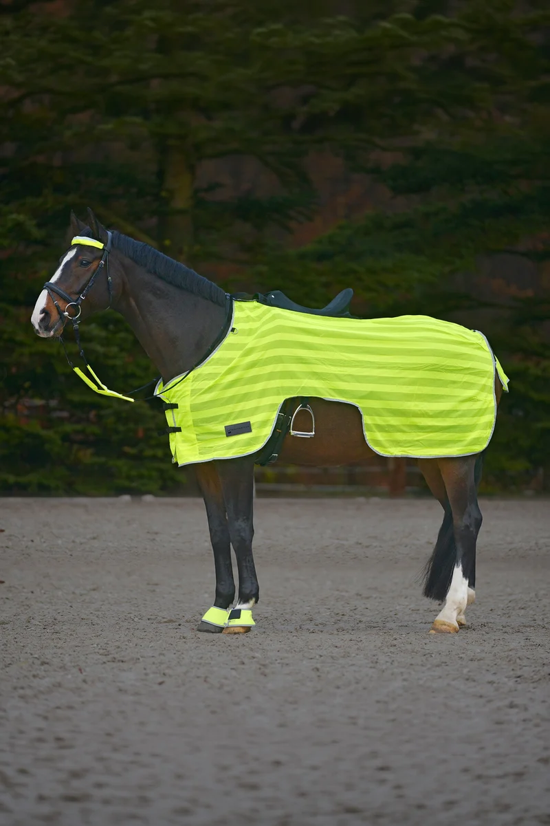 REFLEX Couverture d'Équitation avec Découpe de Selle Neon Yellow 125