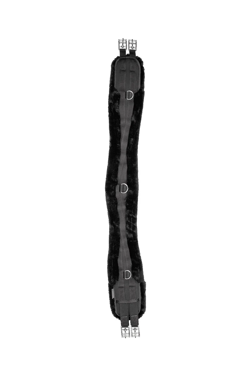 Sangle Longue Douce avec Fausse Fourrure Black 135 cm