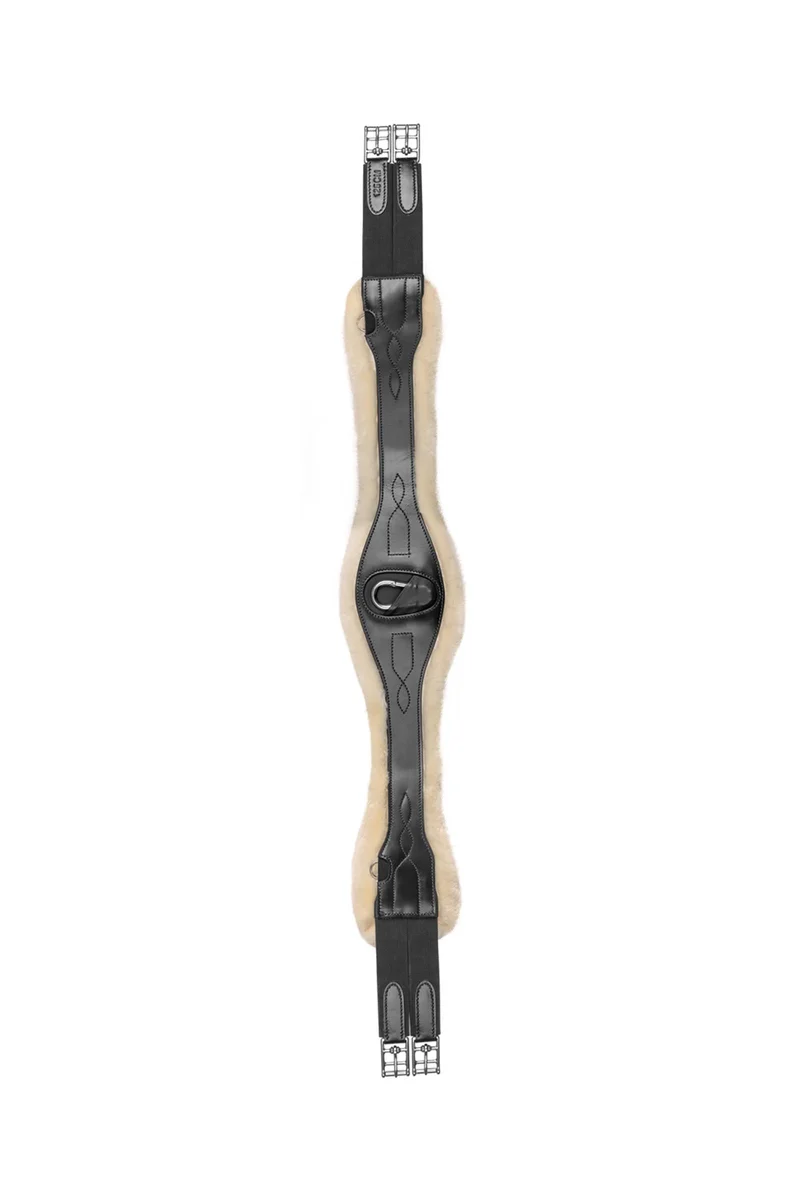 sangle en cuir avec laine Eco, longue Black 120 cm
