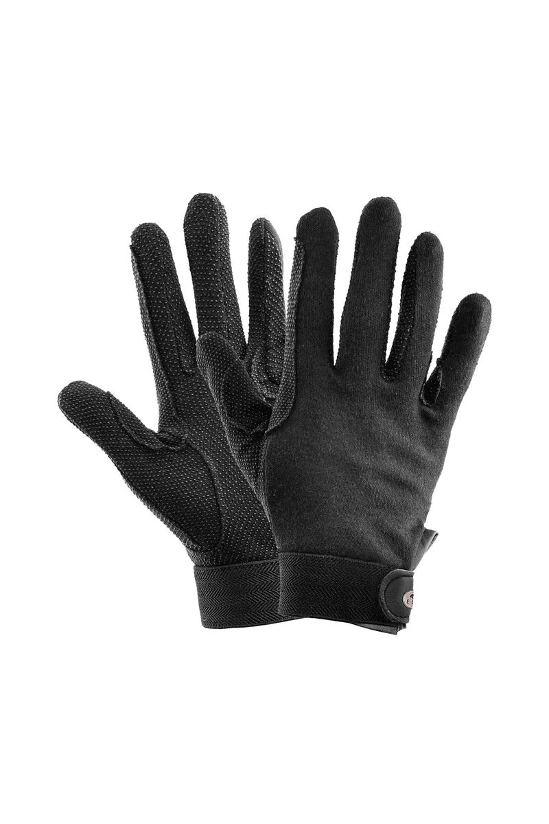 Picot Gants d'Hiver en Coton Black S
