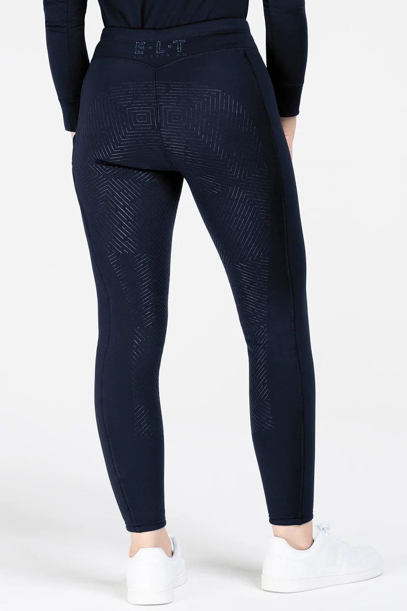 Rica Legging Thermique d'Équitation Femme Teddy Deepblue 48