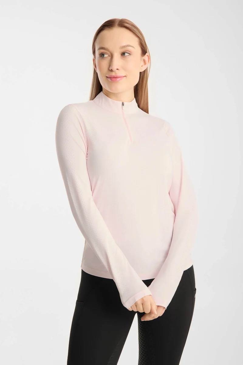 Emmie haut technique rafraîchissant à manches longues pour femme Barely Pink 36