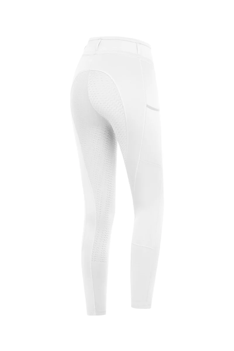 Ella Kids' leggings d’équitation fond intégral White 134
