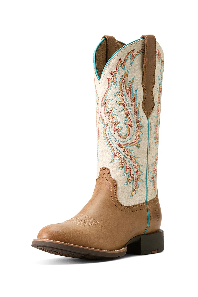 Round Up StretchFit bottes western pour femme Sandstorm/Distressed Ivory 38